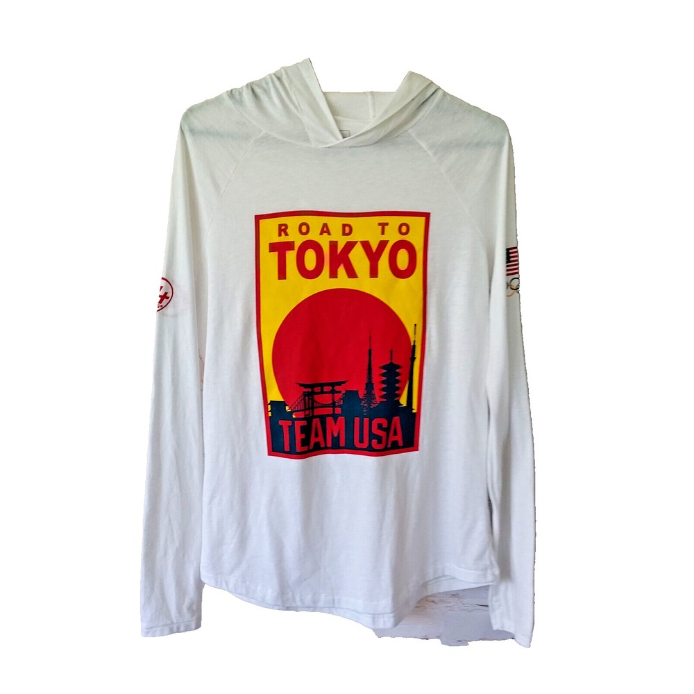 U.S Olympic Team T Shirt Road to Tokyo Women Medium Raglan L/S Hoodie $42.00